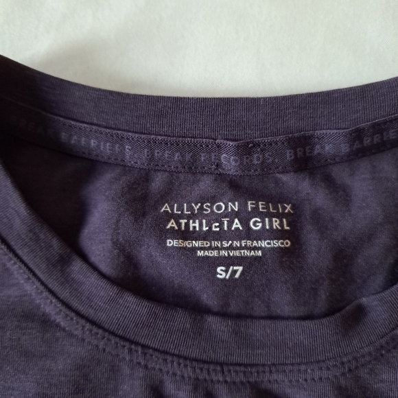 Athleta Girl size 7 Allyson Felix Collection top dark purple - Picture 2 of 3